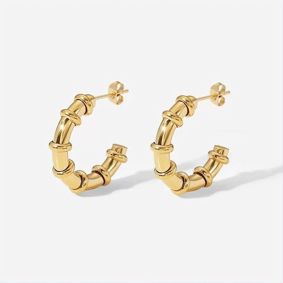 New 14K Chunky Earrings  - Picture 1 of 7
